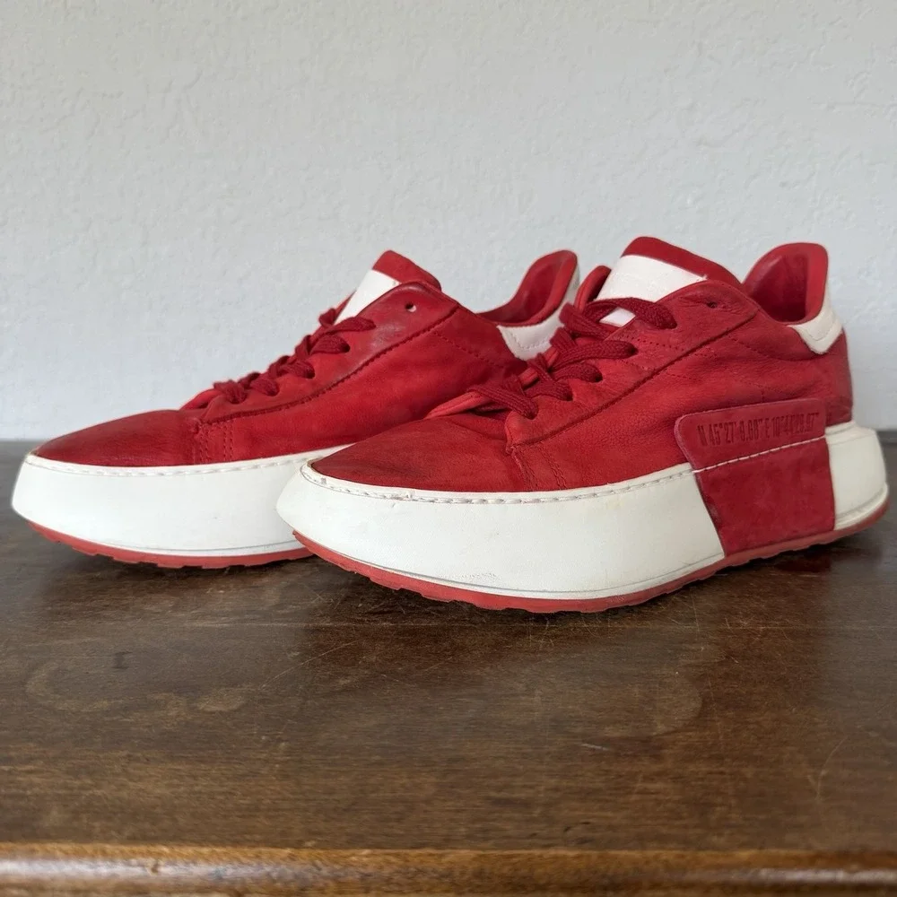 AS98 Hannie Leather Platform Sneaker Blood Red White Box EU 38 US 8 Chunky